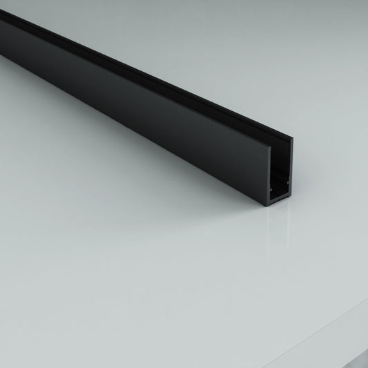 ALONI MUURPROFIEL VOOR DOUCHEWAND - 200 CM - MAT ZWART