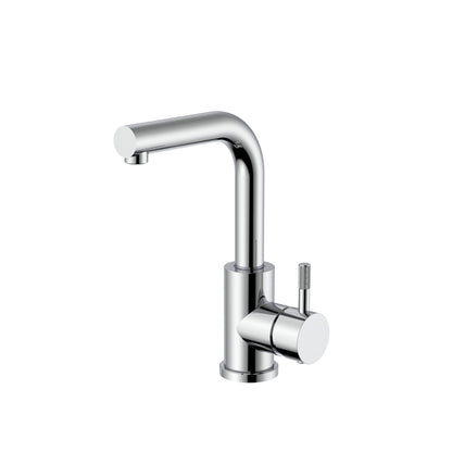 Stria Wastafel/Keukemengkraan, Rechte Uitloop, Cold Start, Hendel Met Verfijnde Ribbelstructuur - Luxurysanitair