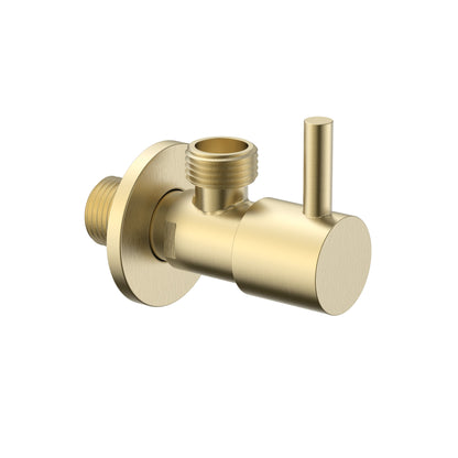 UNIFORMA HOEKSTOPKRAAN - 1/2" X 3/8" - GEBORSTELD GOUD (PVD)
