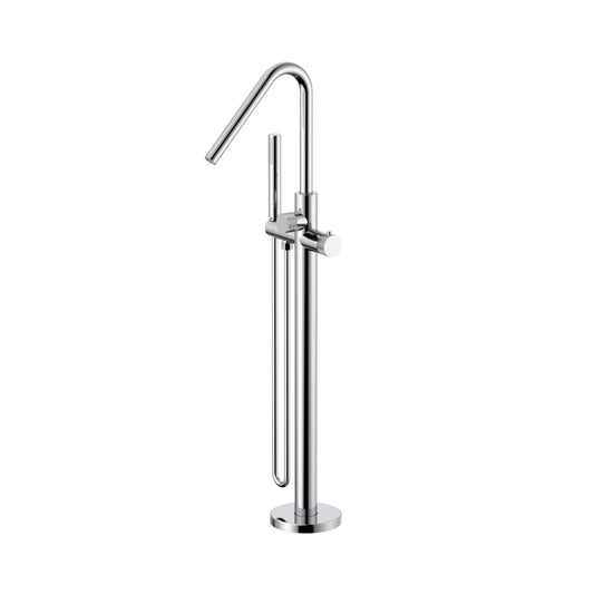 STRIA BADMENGKRAAN - VRIJSTAAND - THERMOSTATISCH - MET HANDDOUCHE EN DOUCHESLANG - KNOPPEN MET RIBBELSTRUCTUUR - CHROOM