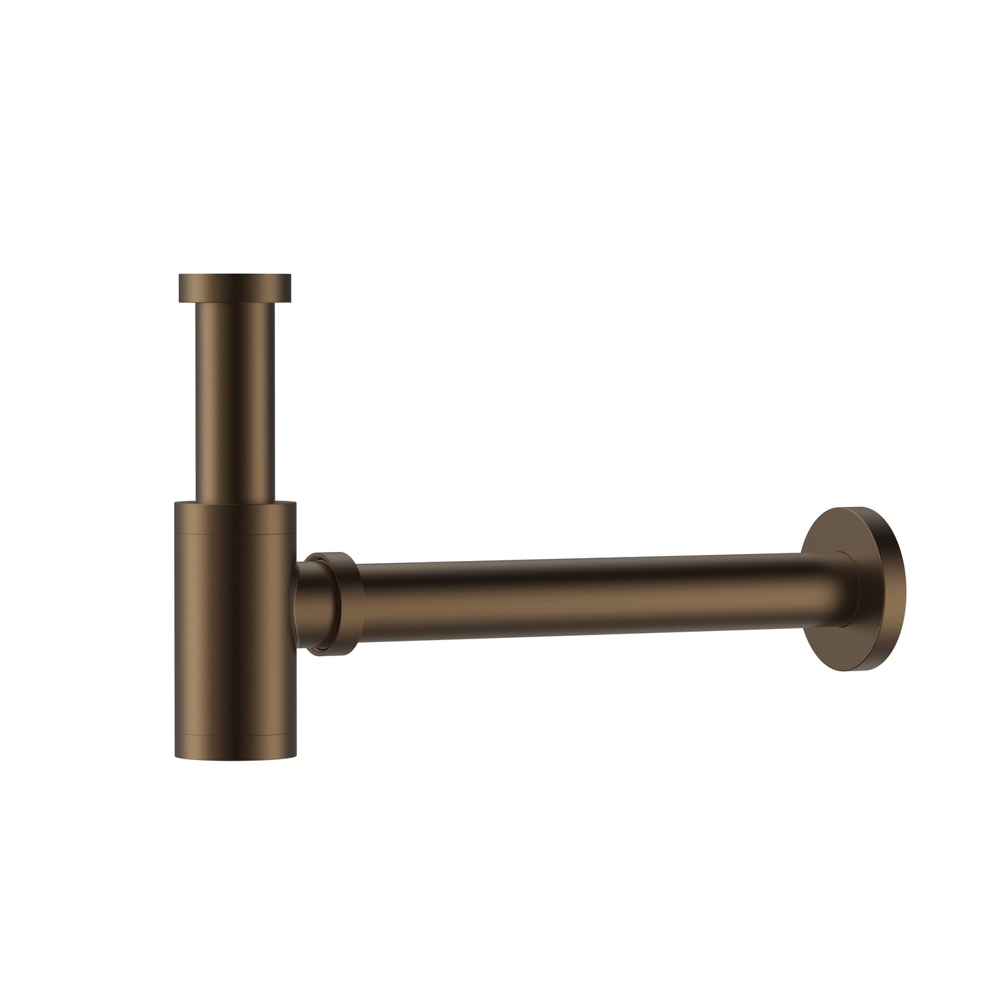 UNIFORMA SIFON VOOR WASTAFEL EN FONTEIN - BRUIN BRONS (PVD)