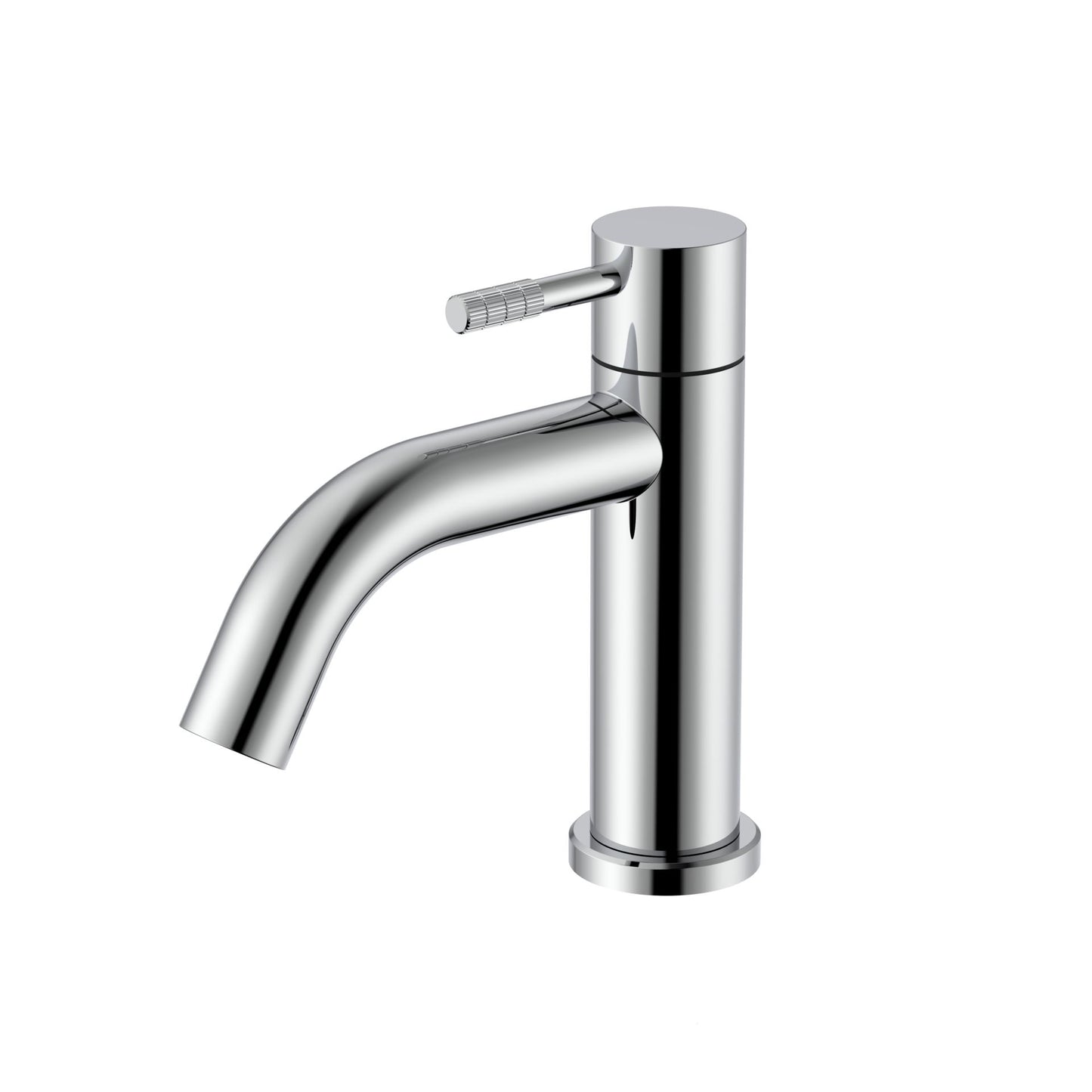 Stria Koudwaterkraan Hendel met Verfijnde Ribbelstructuur Zonder Afvoerplug - Luxurysanitair
