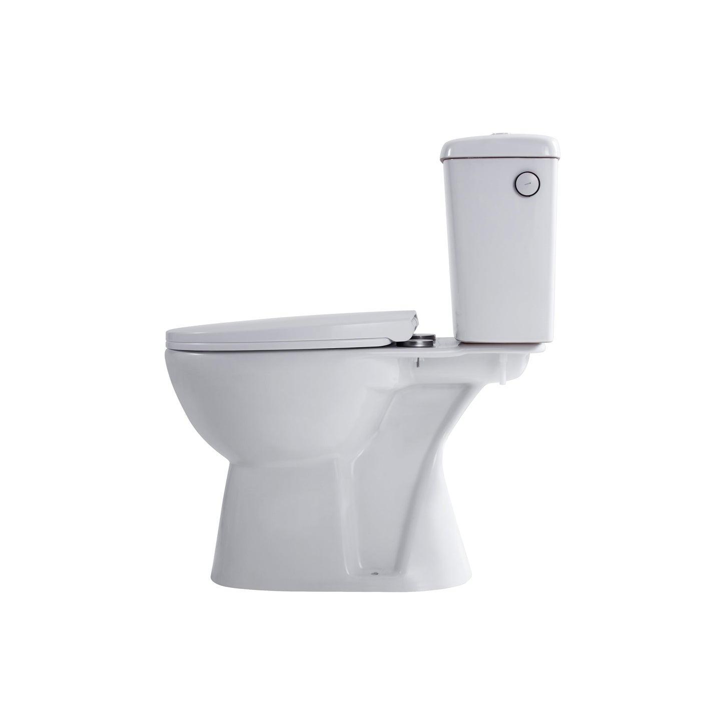 ALONI PRO DUOBLOK - STAAND TOILET - RANDLOOS - S-TRAP - VLOERUITLAAT - MET RESERVOIR - MET SPOELMECHANISME - DUBBELE SPOELFUNCTIE 4/6L - MET ZITTING - SOFTCLOSE - QUICK RELEASE - 39X73X67 CM - WIT
