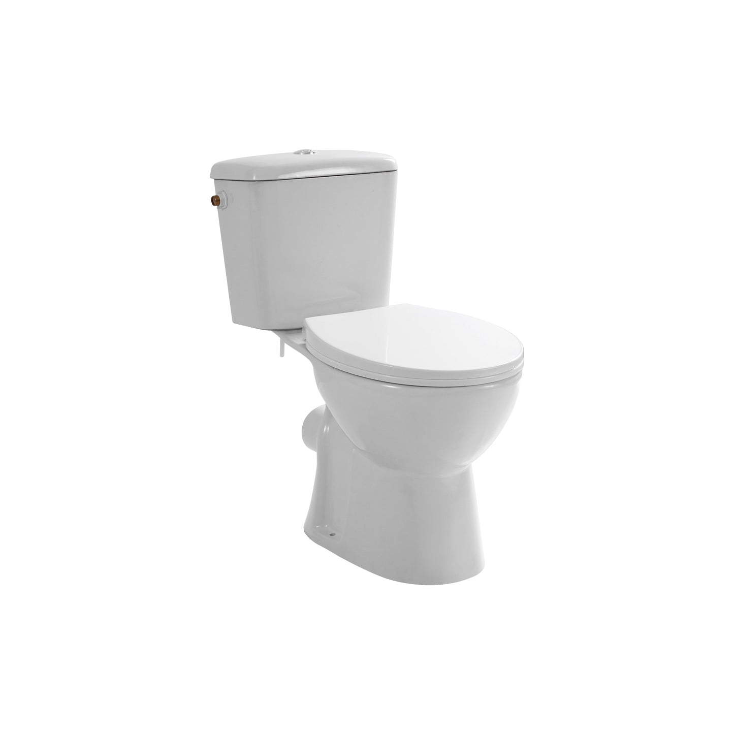 ALONI PRO DUOBLOK - STAAND TOILET - RANDLOOS - P-TRAP - MUURUITLAAT - MET RESERVOIR - MET SPOELMECHANISME - DUBBELE SPOELFUNCTIE 4/6L - MET ZITTING - SOFTCLOSE - QUICK RELEASE - 39X73X67 CM - WIT