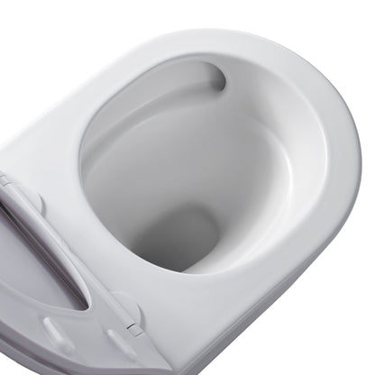 ALONI PRO HANGTOILET - TORNADO FLUSH - RANDLOOS - MET ZITTING - DUROPLAST - SOFT CLOSE - QUICK RELEASE - COMPACT 49 CM - 36X32X49 CM - GLANZEND WIT