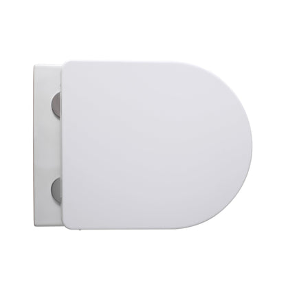 ALONI PRO HANGTOILET MET BIDET - TORNADO FLUSH - RANDLOOS - MET BIDETKRAAN KOUD EN WARM WATER - MET ZITTING - 52,5CM - GLANZEND WIT