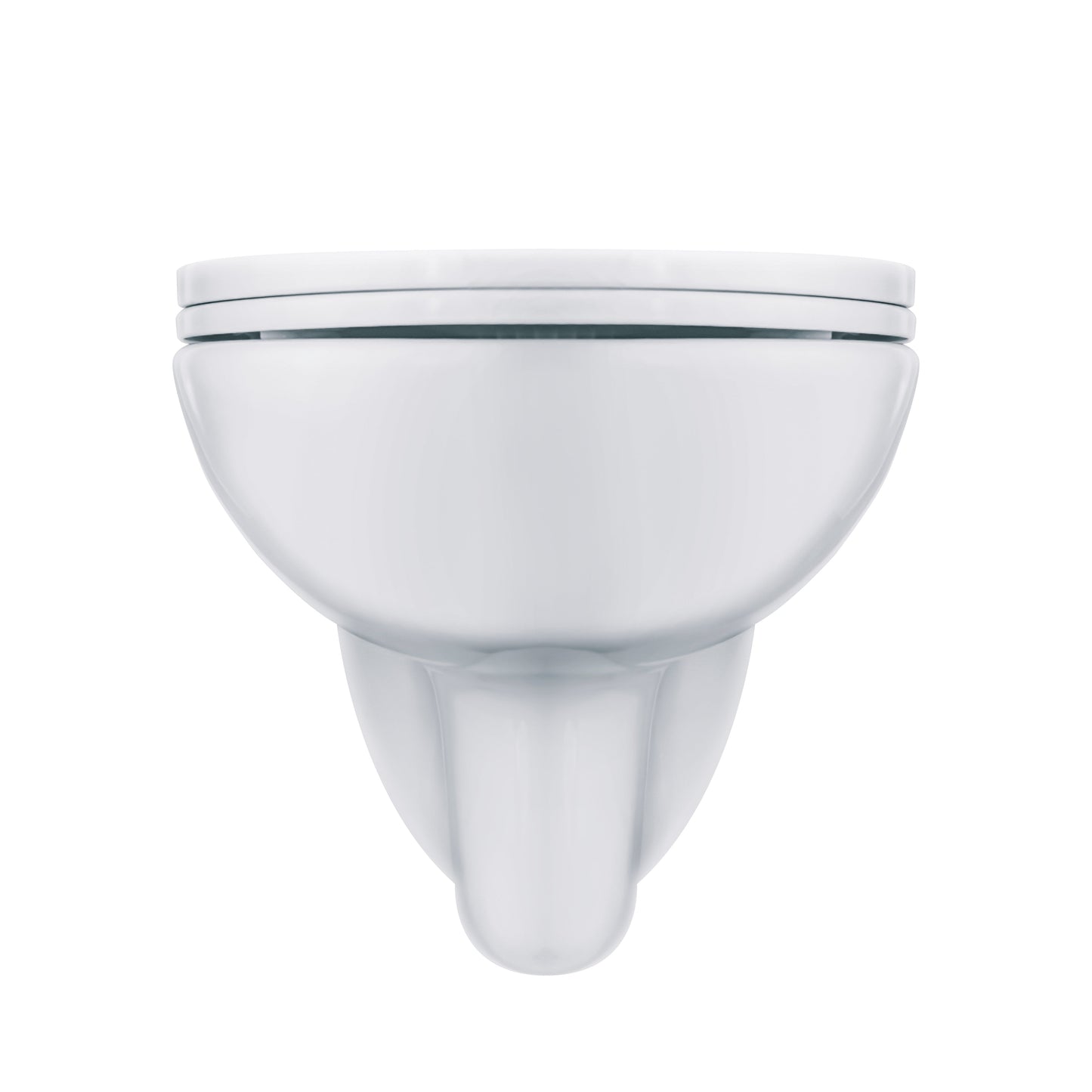 ALONI PRO HANGTOILET - RANDLOOS - MET ZITTING - THERMOPLAST (PP) - SOFT CLOSE - QUICK RELEASE - 35,5X41X54,5 CM - GLANZEND WIT