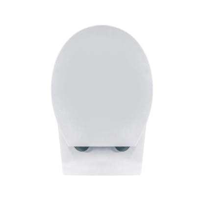 ALONI PRO HANGTOILET - RANDLOOS - MET ZITTING - THERMOPLAST (PP) - SOFT CLOSE - QUICK RELEASE - 35,5X41X54,5 CM - GLANZEND WIT