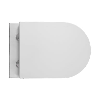 ALONI PRO HANGTOILET MET BIDET - RANDLOOS - MET BIDETKRAAN KOUD EN WARM WATER - MET ZITTING - 52,5CM - GLANZEND WIT