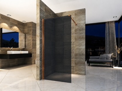 Douchewand Inloopdouche rook glas 160 x 200