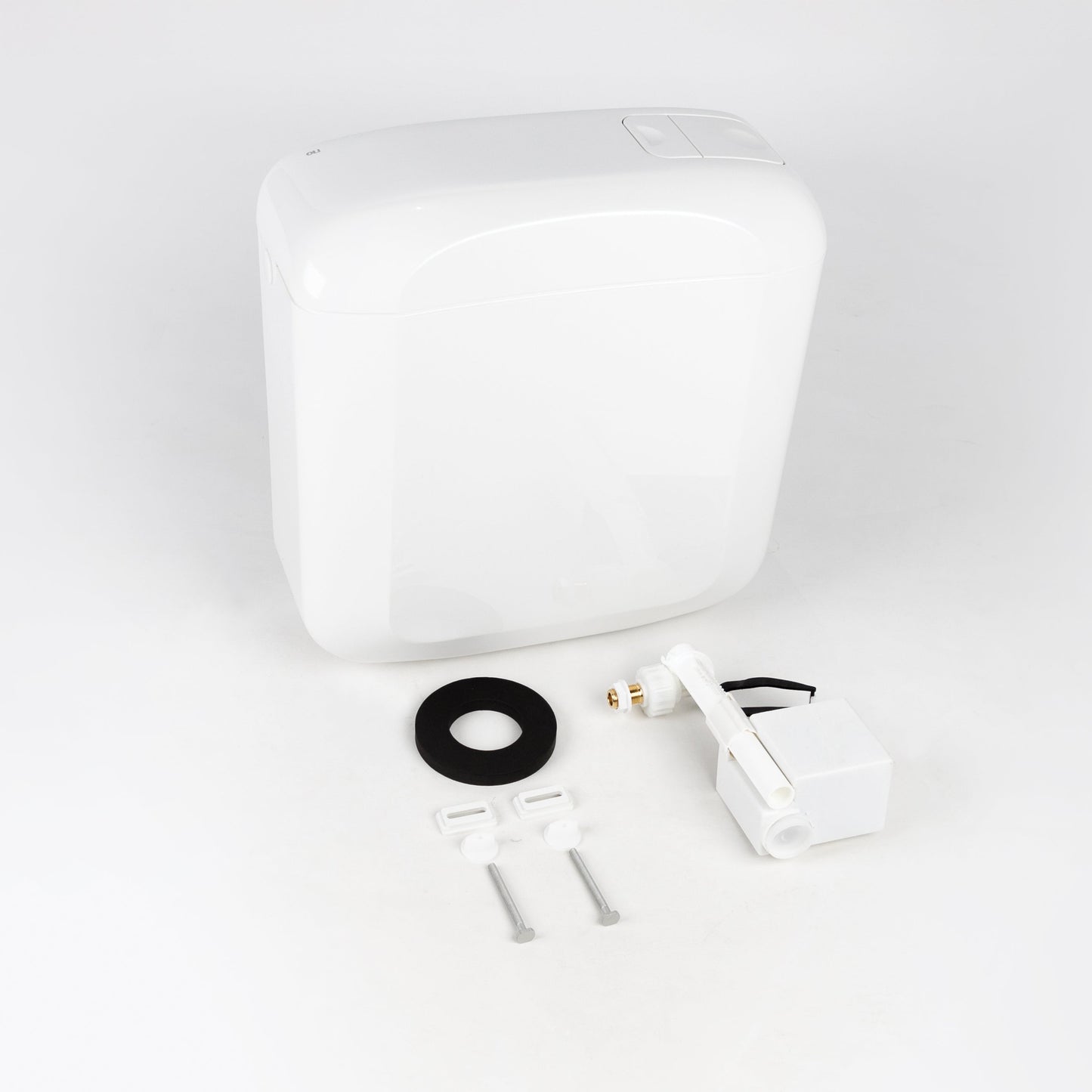 ALONI SAFORO TOILETRESERVOIR - DUBBELE SPOELING 3/6 L - WATERBESPAREND - KUNSTSTOF - GLANZEND WIT