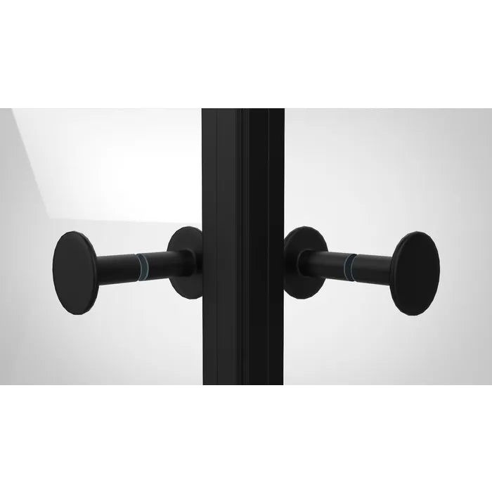 Douchecabine 90 x 90 x 190 cm - Zwart - Douchewand met Schuifdeur - Luxurysanitair