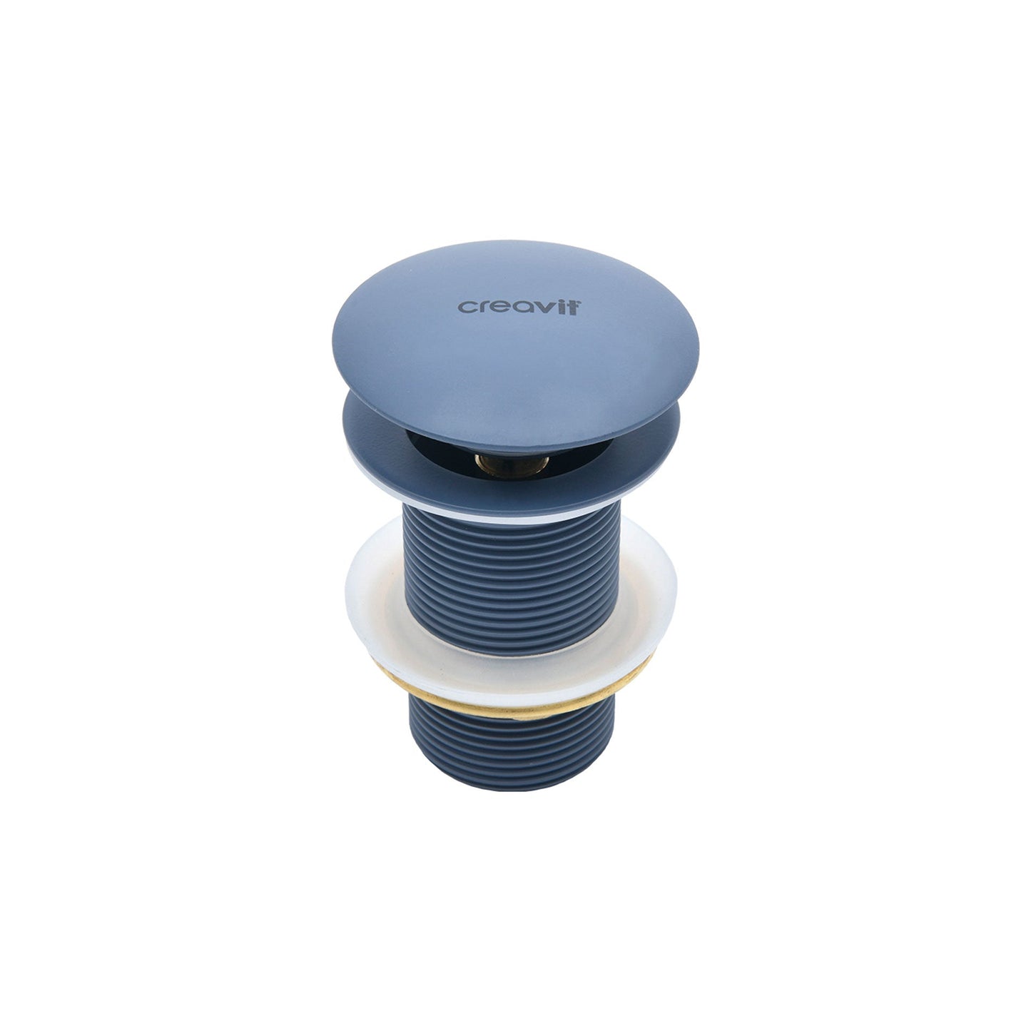 CREAVIT AFVOERPLUG - CLICK WASTE 5/4" - MET OVERLOOP - MAT BASALT