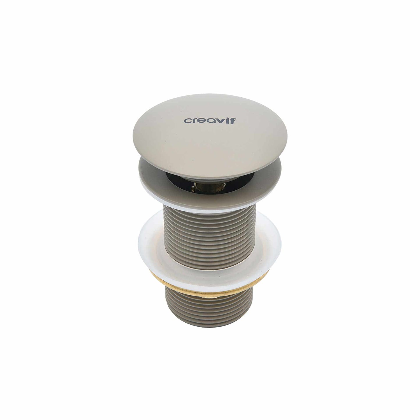 CREAVIT AFVOERPLUG - CLICK WASTE 5/4" - MET OVERLOOP - MAT CAPPUCCINO