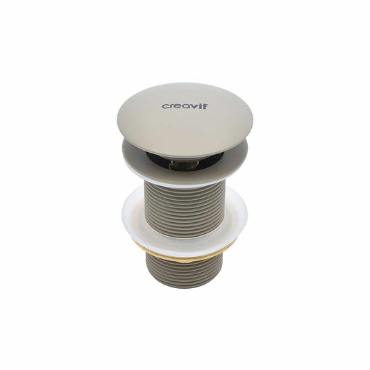 CREAVIT AFVOERPLUG - CLICK WASTE 5/4" - MET OVERLOOP - MAT CAPPUCCINO
