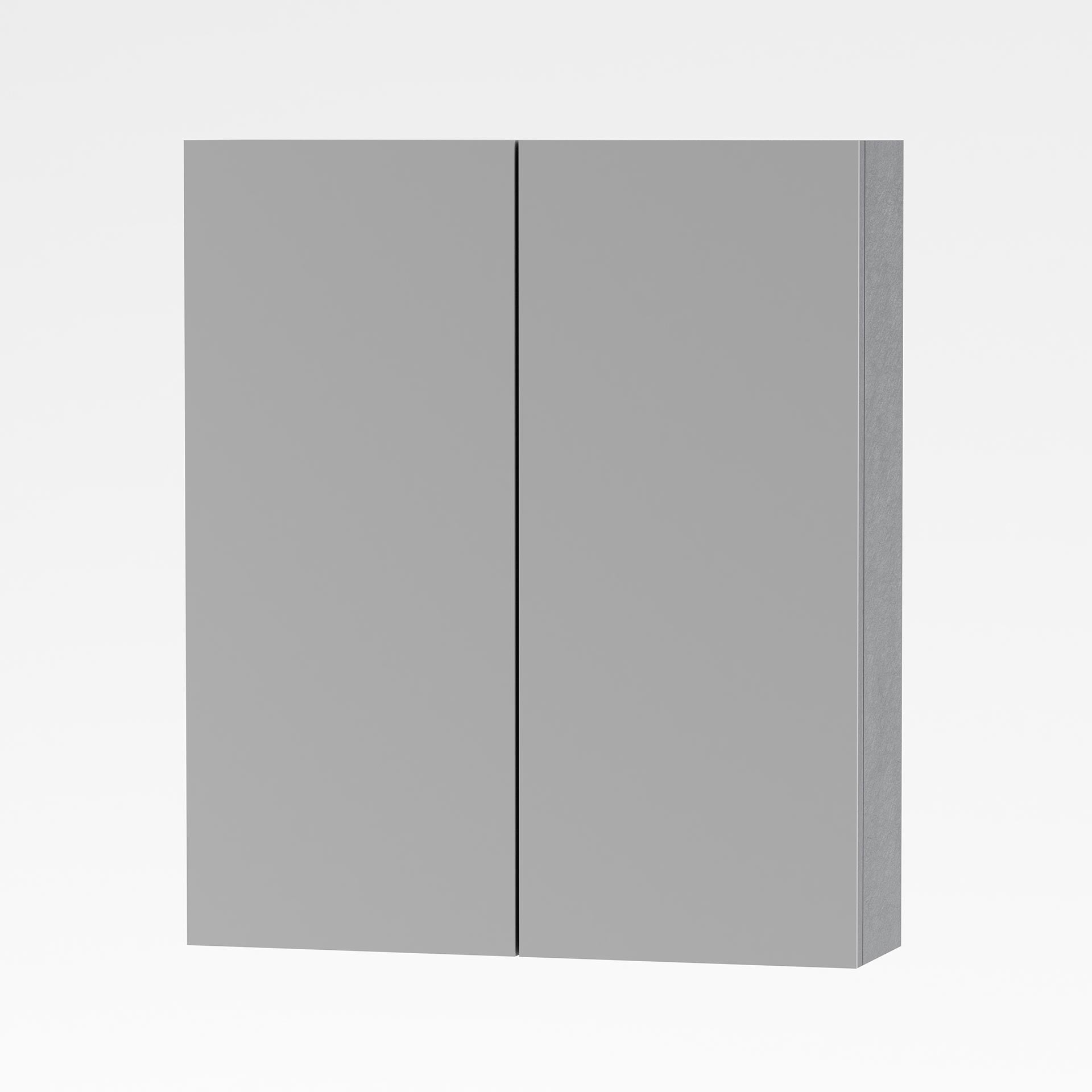 Aloni Sally Spiegelkast, 2 Deuren (60x70xm) - Kleur Aluminium - Luxurysanitair