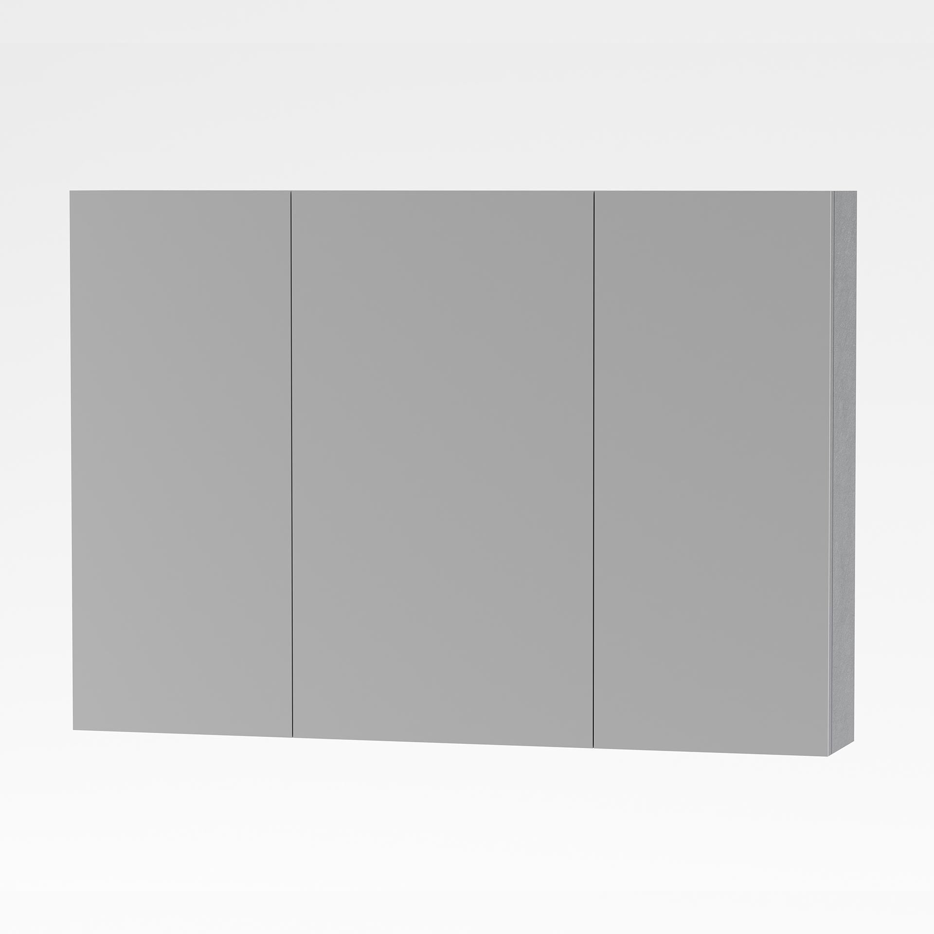 Aloni Sally Spiegelkast, 3 Deuren (100x70xm) - Kleur Aluminium - Luxurysanitair