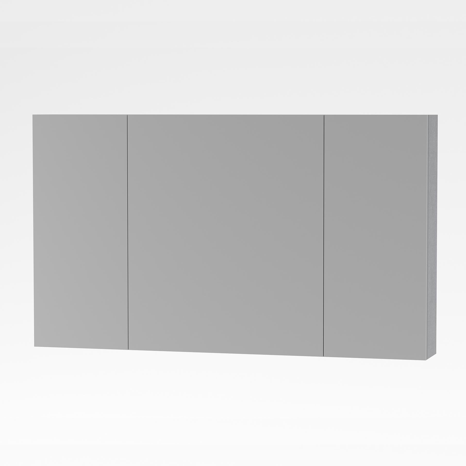 Aloni Sally Spiegelkast, 3 Deuren (120x70xm) - Kleur Aluminium - Luxurysanitair