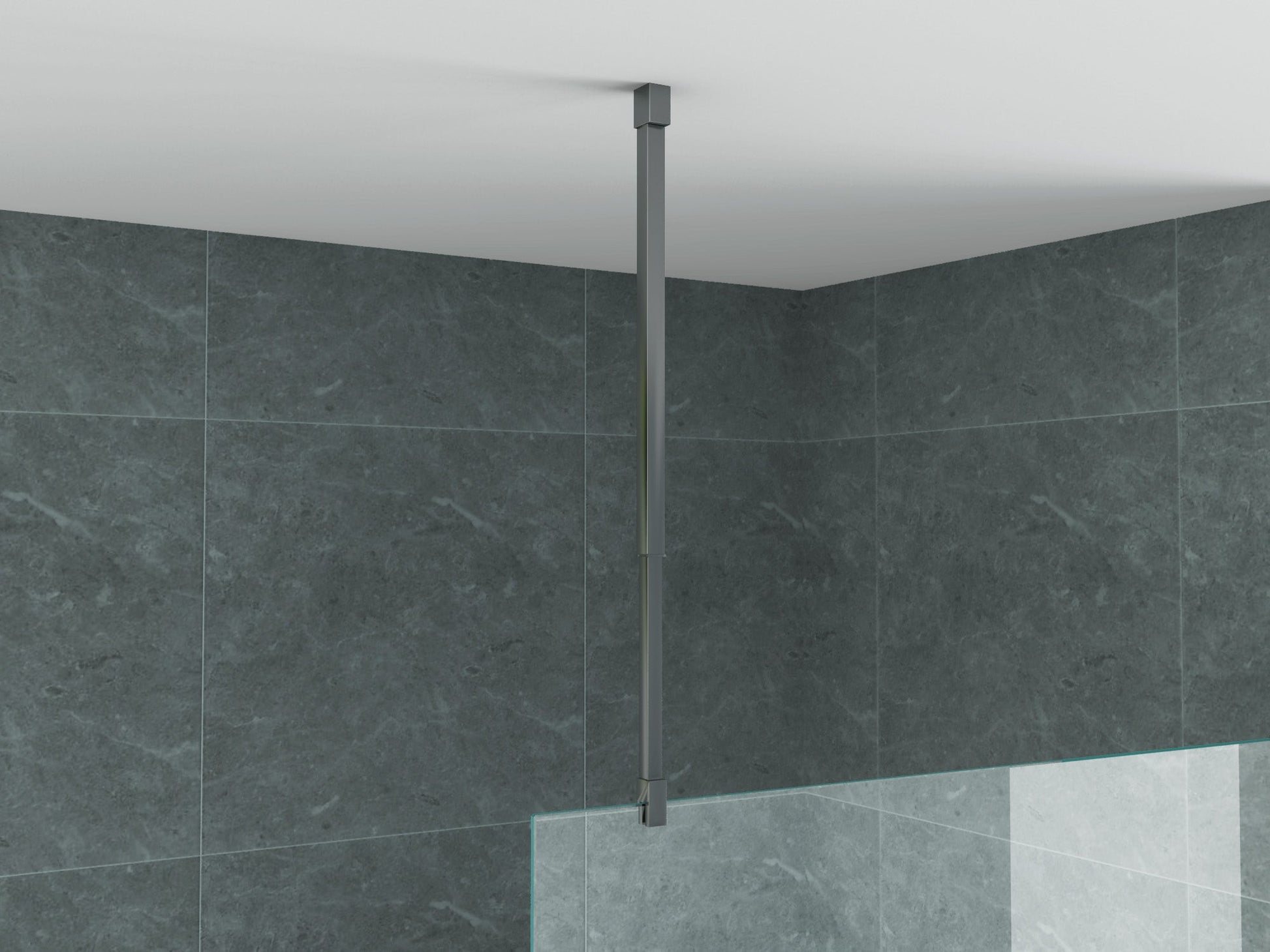 ALONI PLAFONDSTEUN - VERSTELBAAR - 43-80 CM - GUNMETAL