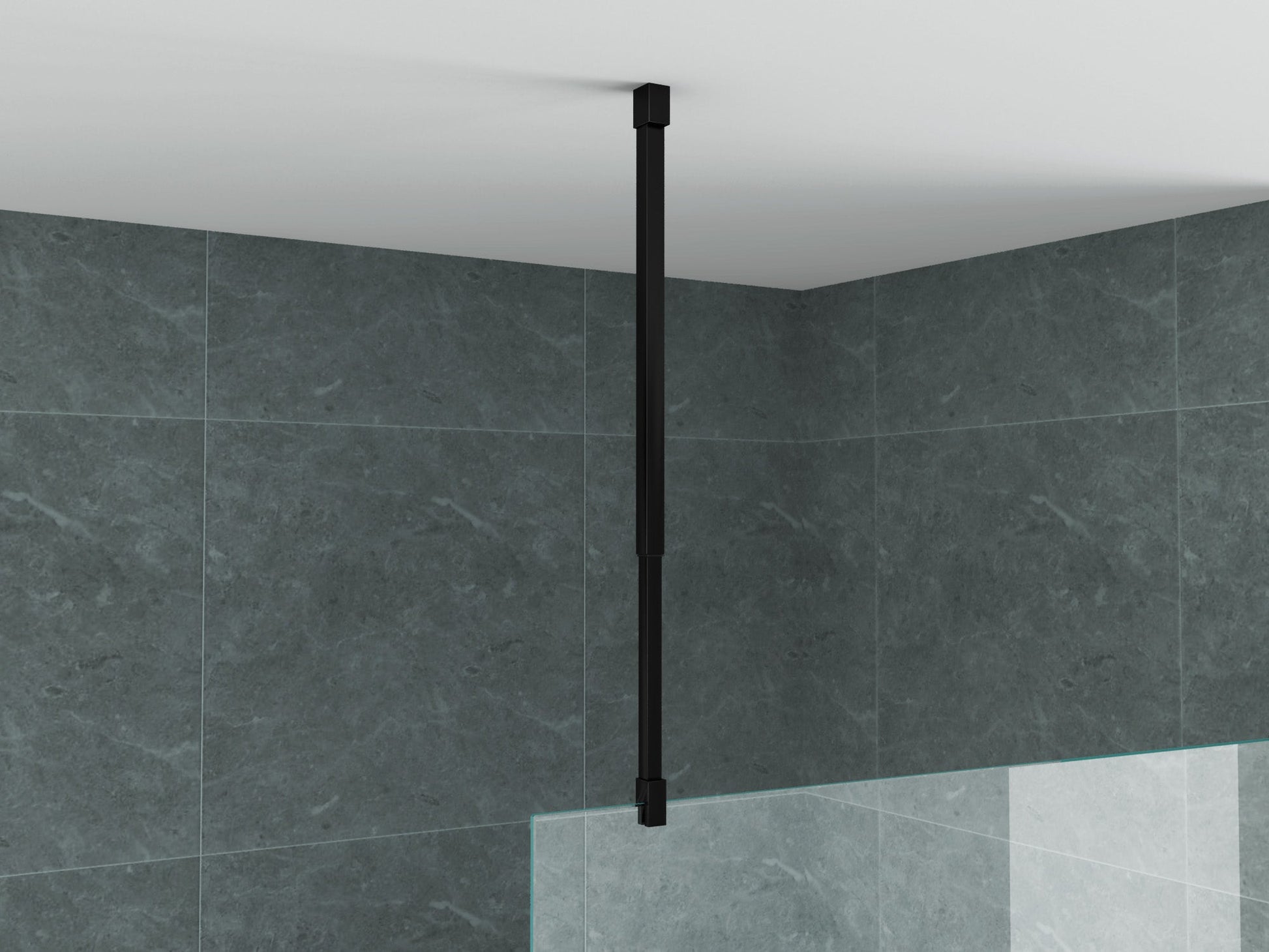 ALONI PLAFONDSTEUN - VERSTELBAAR - 43-80 CM - MAT ZWART