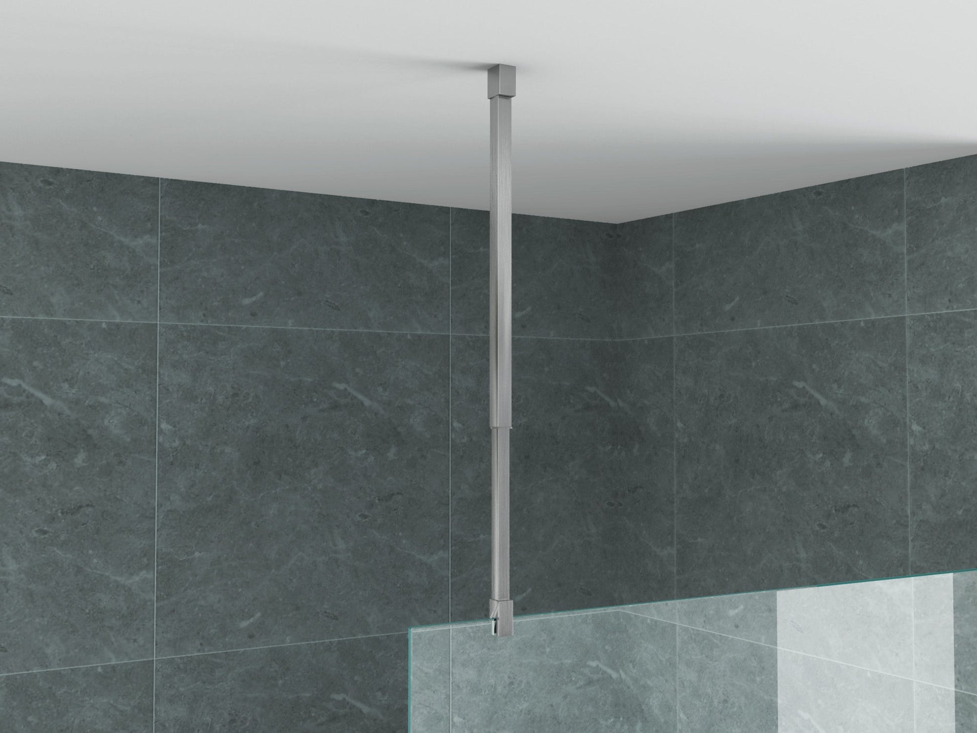 ALONI PLAFONDSTEUN - VERSTELBAAR - 43-80 CM - GEBORSTELD RVS