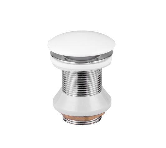 ALONI AFVOERPLUG - CLICK WASTE - KERAMIEK - 5/4" - GLANZEND WIT